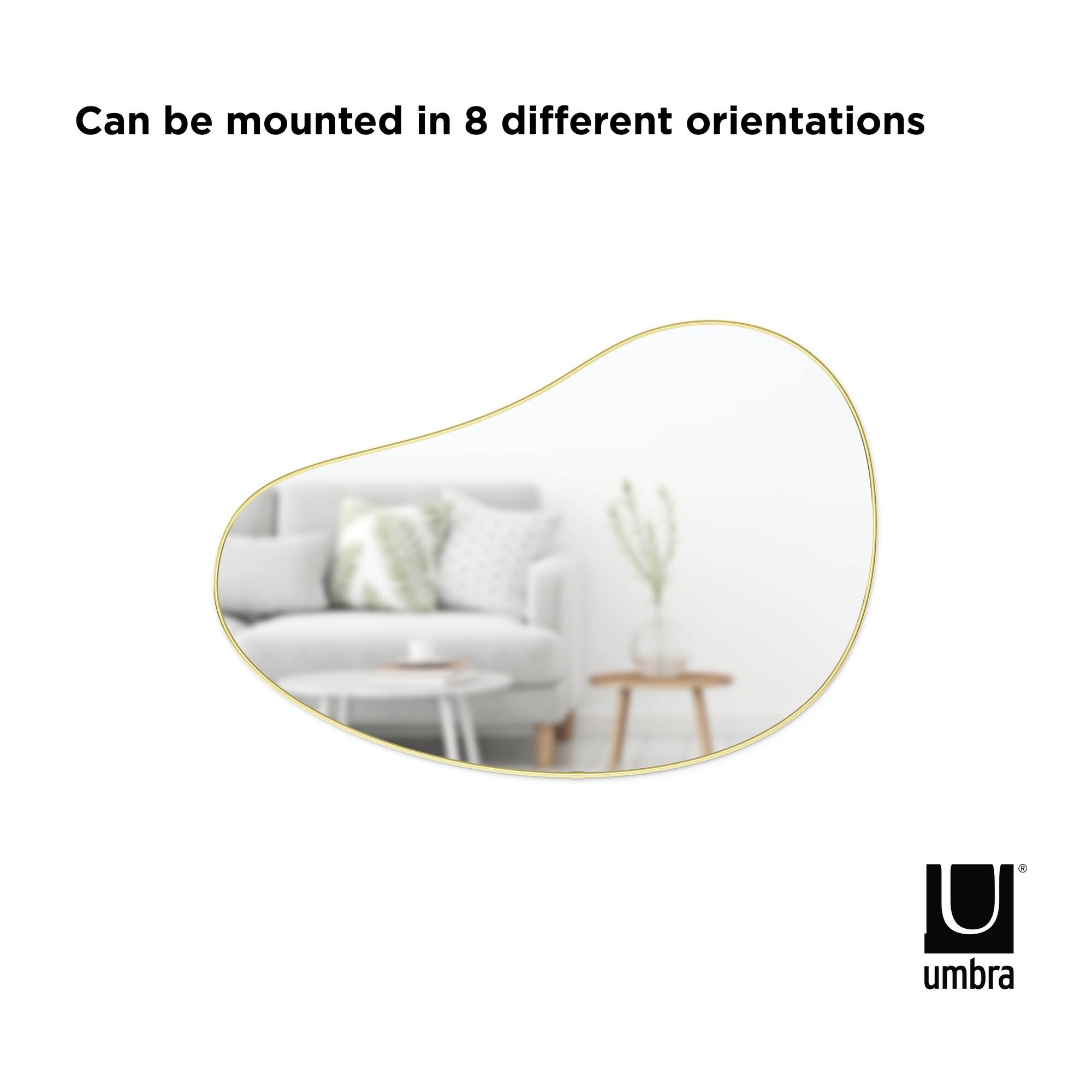 Umbra 36" Brass Hubba Pebble Mirror